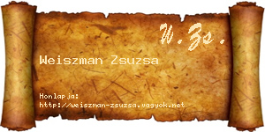 Weiszman Zsuzsa névjegykártya