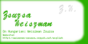 zsuzsa weiszman business card